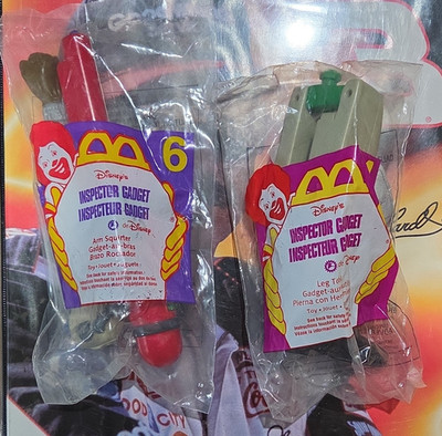 McDonald s Inspector Gadget Happy Meal Toys Lot #6 & #7 Sealed Bag 1999