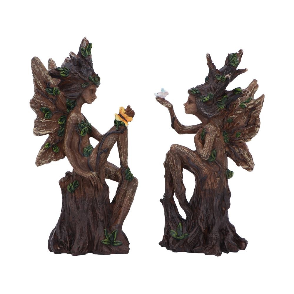 Fantasy & Mythology Unisex Kids Mulicoloured Woodland Beauty Tree Fairy Figurines (Set Of 2) 15.5Cm - Resin - Image 3