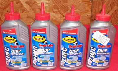 4 Rislone Hy-Per Lube Zinc ZDDP Supplement 11 Oz Ounce High Performance Engine