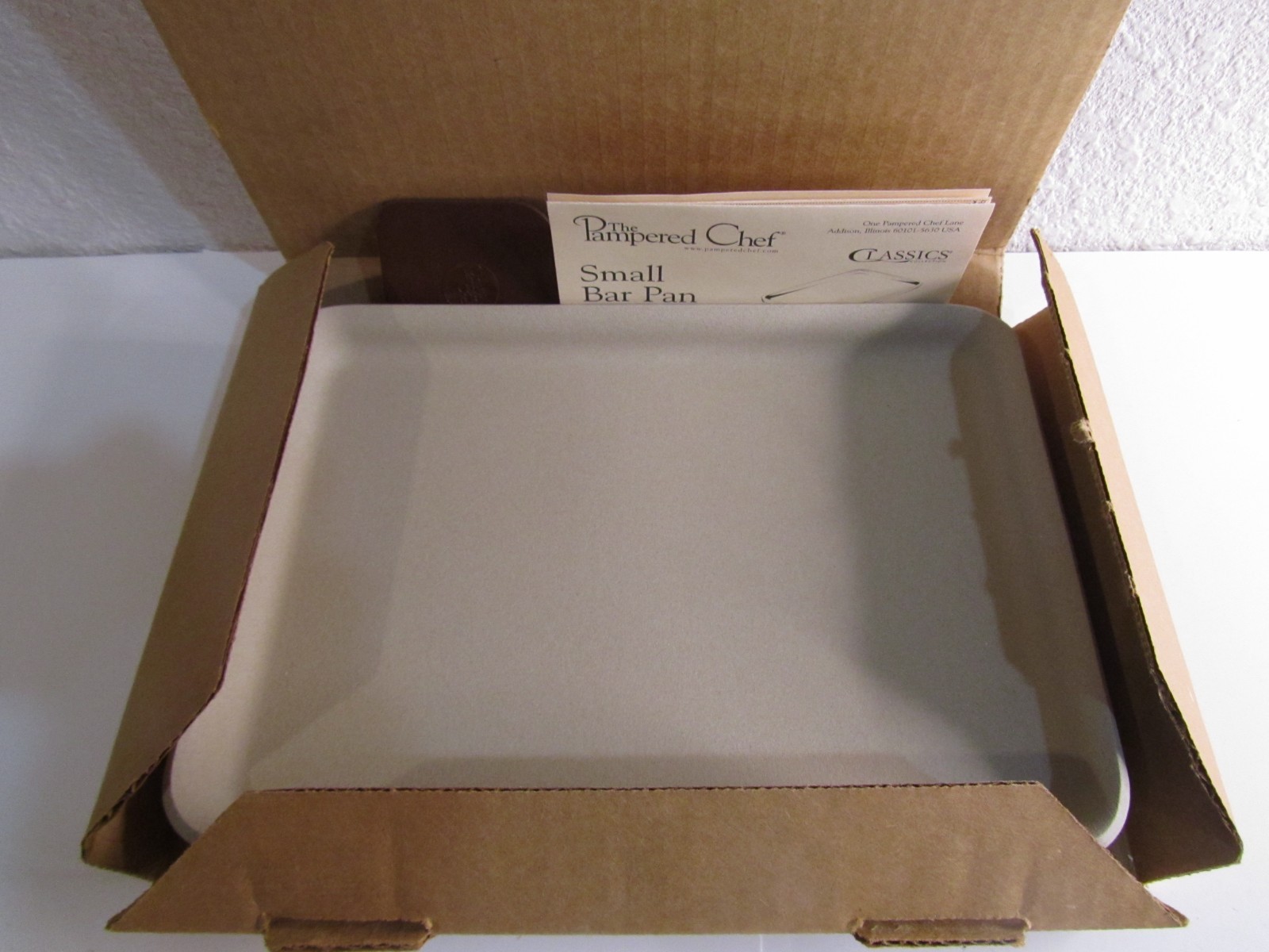 Pampered Chef 1448 Toaster Oven Small Bar Pan - Sand/Tan/Clay