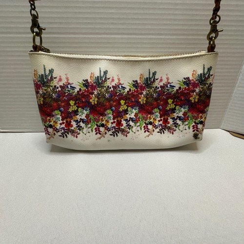 Elliot Lucca Floral Design Vegan Leather Crossbody Purse