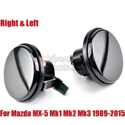 Swiping LED Indicator Guard Repeater Light Smoke For 89-15 Mazda MX-5 NA NB NC - Picture 2 of 10
