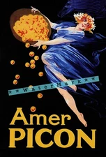 Amer PIcon 1925 French Art Deco Advert Vintage Poster Print Retro Style Liqueur