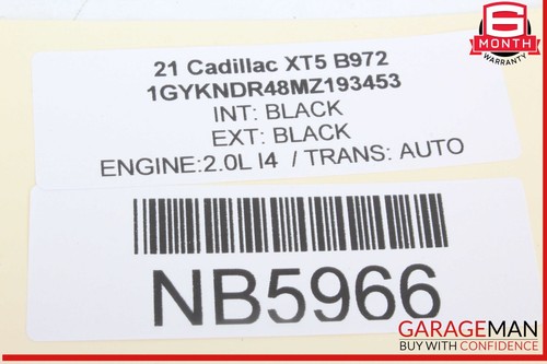 17-23 Cadillac XT5 Rear Liftgate Upper Spoiler Wing Black 84022577 OEM - Picture 20 of 20