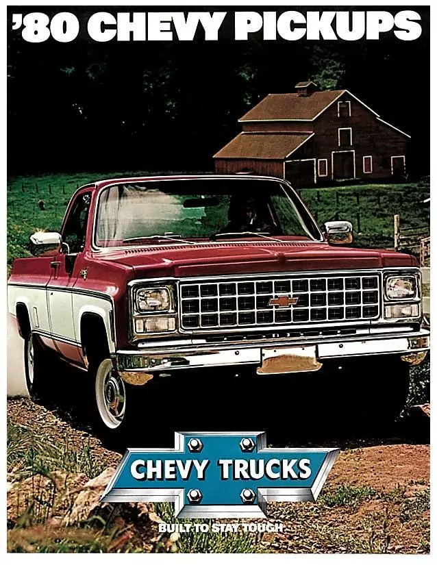 Folleto de fábrica de camionetas Chevrolet silverado 80 Folleto de fábrica de camionetas Chevrolet