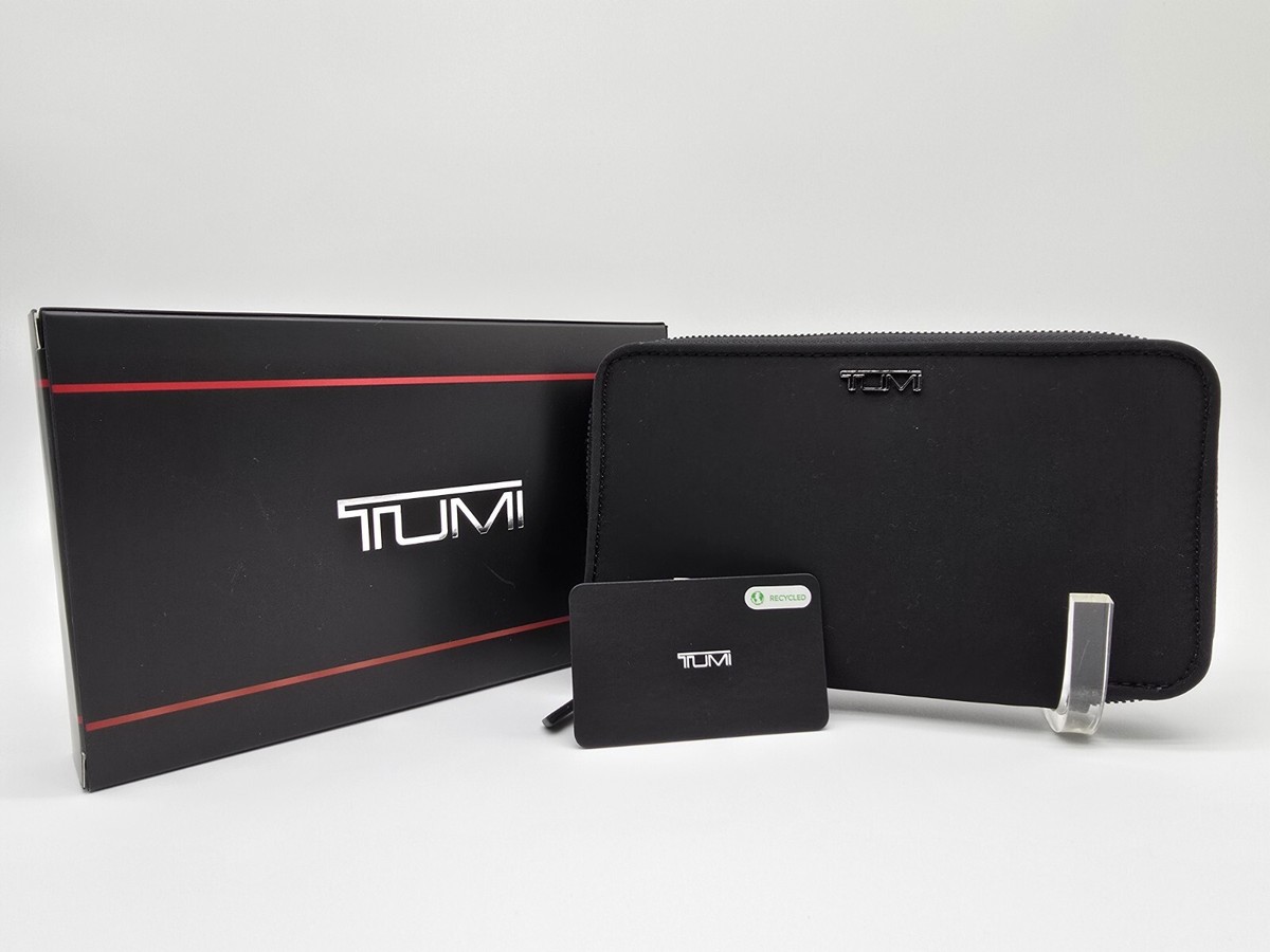 NIB TUMI Voyageur Small Zip Around Organizer Wallet Black/Gunmetal