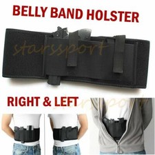 Tactical Belly Band Holster Concealed Hidden Carry Pistol Hand Gun Waist Belt