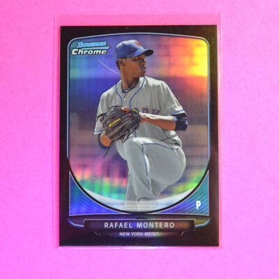 2013 Bowman Chrome Prospects Black Refractors #BCP50 ,Rafael Montero /99 