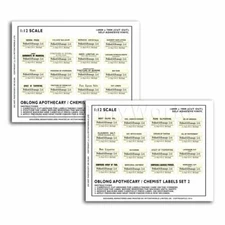 32 Dolls House Miniature Apothecary Labels - Bulk Jar Set FS1