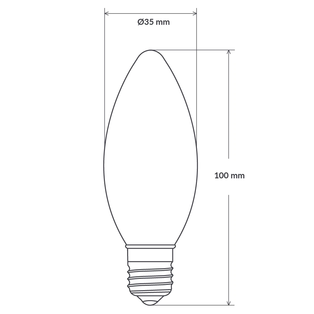 Large screw 2024 candle bulb