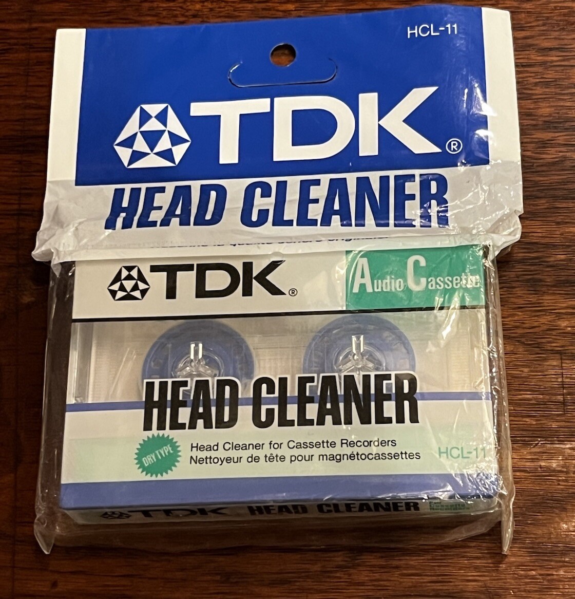 TDK Audio Cassette Head Cleaner HCL-11 NOS New Sealed Dry Type 1987 Made Japan