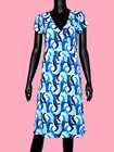 BODEN Women's Short Sleeve Knee Length Stretch Wrap Dress size Medium