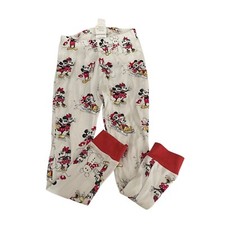 Pottery Barn Kids Mickey Mouse Pants Kid's Size 4 White Mickey Minnie Winter PJ