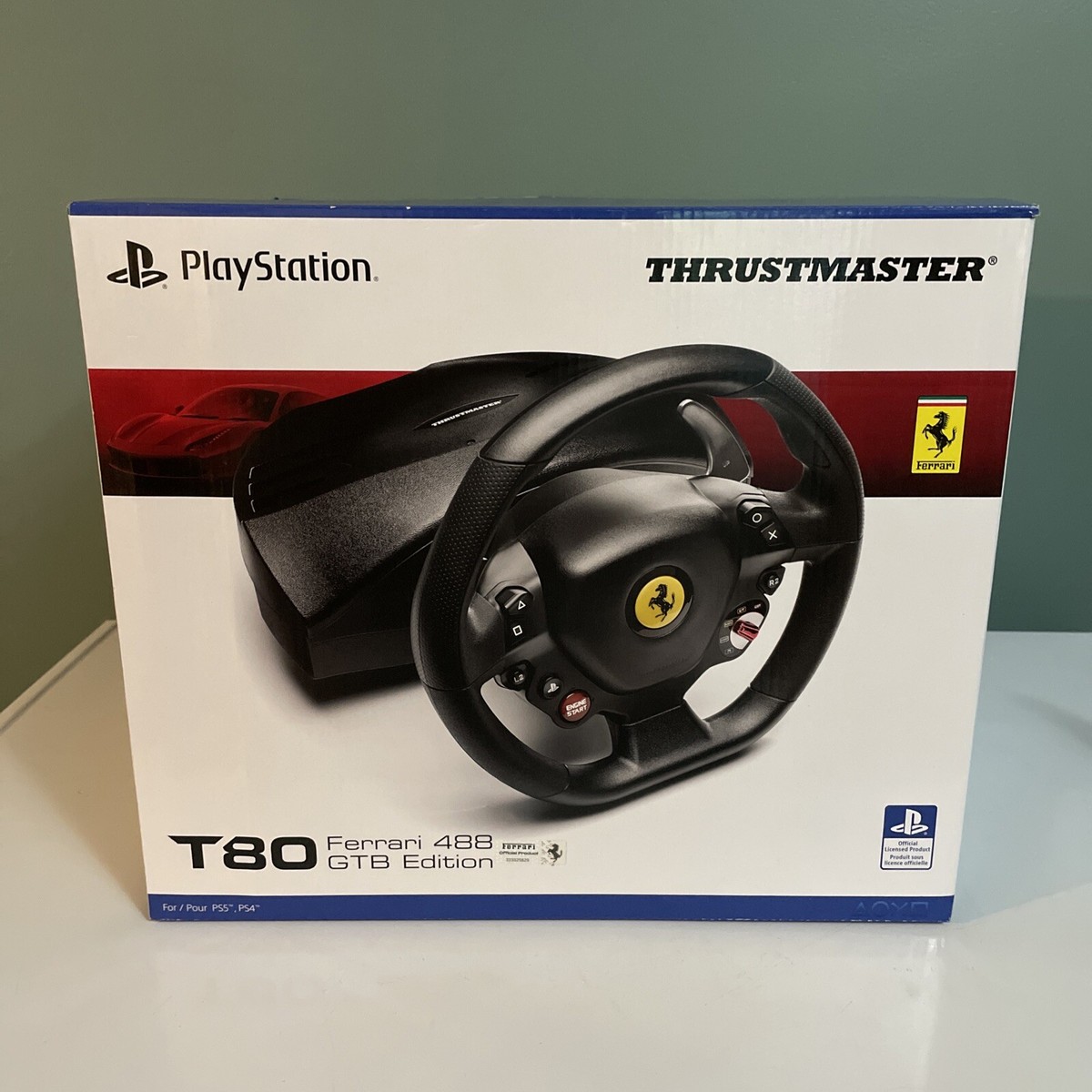 Thrustmaster T80 Ferrari 488 GTB Edition Racing Wheel - Black for 