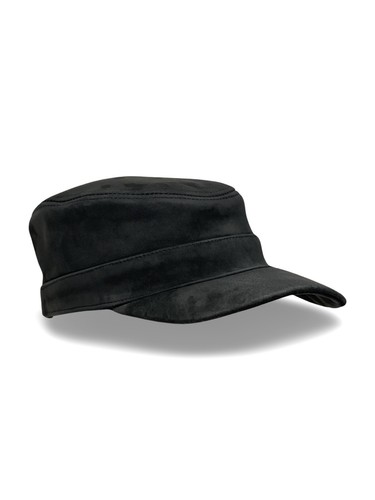 Herren Basecap Echt Leder Schildmütze Mützen Kappe Baseball Cap schwarz Nubuk - Bild 2 von 7