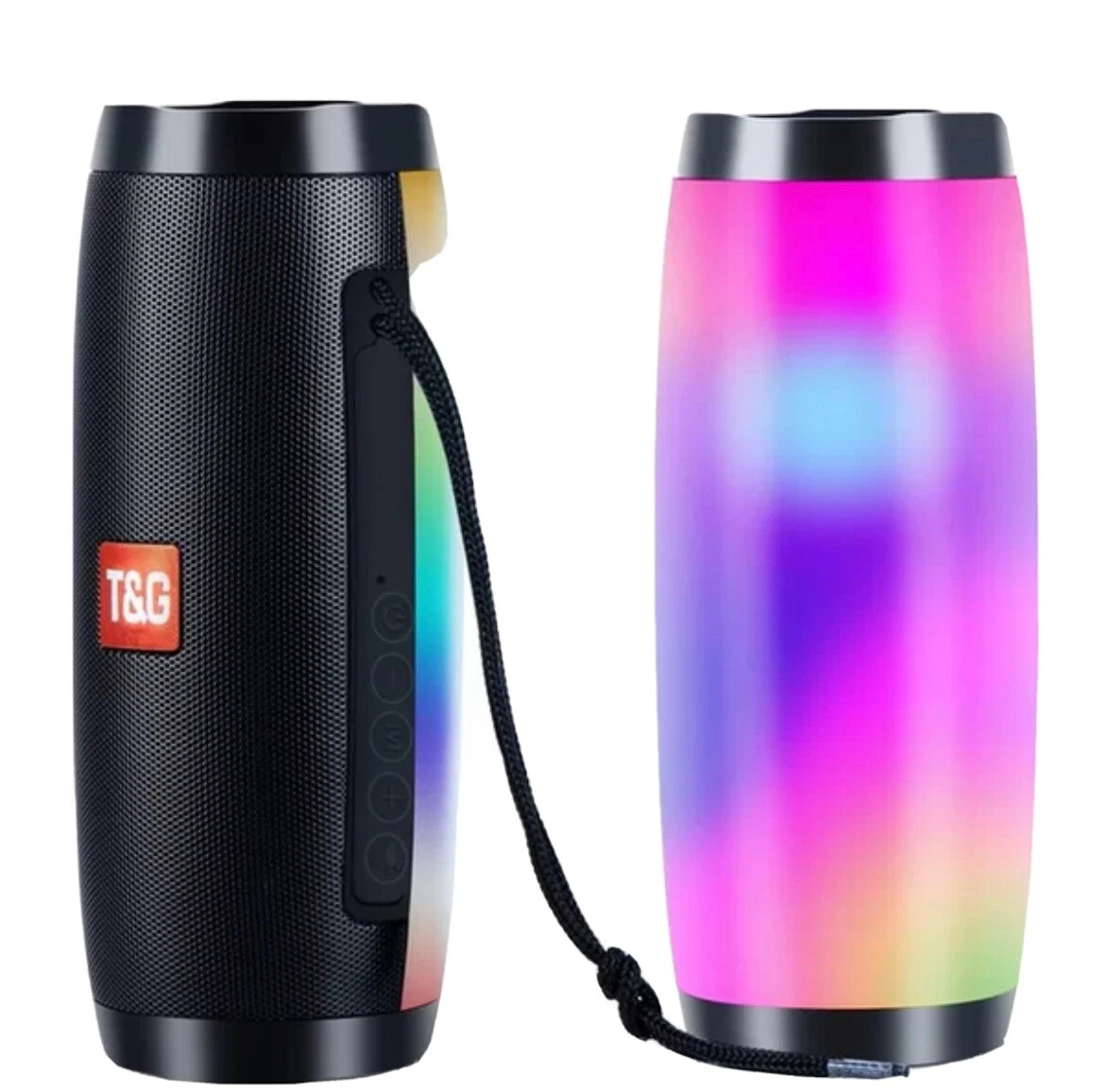 T G Flashing Light Portable Bluetooth Speaker Black eBay