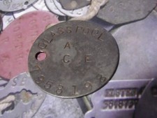 WW2 relic dogtag Royal Armoured Corps RTR - GLASSPOOL 7958198