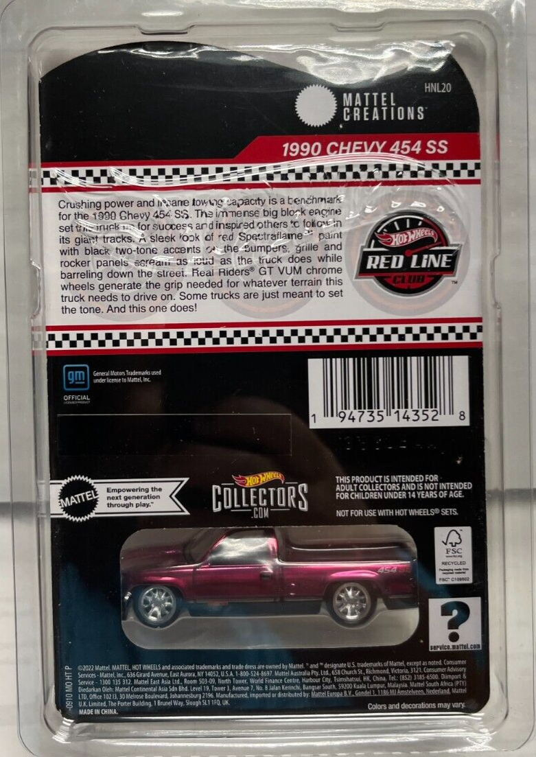 Hot Wheels 2023 Red Line Club RLC Spectraflame Red 1990