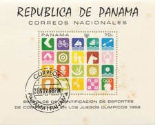 Panama 495I Souvenir Sheet Summer Olympics CTO 1968