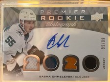 2020-21 Premier Sasha Chmelevski ROOKIE AUTO PATCH RPA RC /99