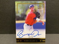 2018 Leaf Ultimate Draft 91 Rookies Gold /25 Bobby Dalbec #GLR-BD1 Auto Card!