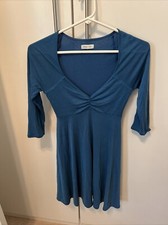 Silence & Noise Urban Outfitters A Line Sweetheart T Shirt Dress  Teal XS