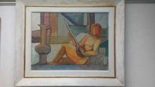 Luis Lizares - Cuadro al óleo / Firmado / "ODALISCA"