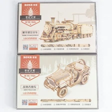 2 Rokr Model Kits: Prime Steam Express 1:80 & Army Field Car 1:18