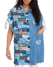Nwt 175$ Size M Neo Noble License Plate Colorblock Cocoon Shirt