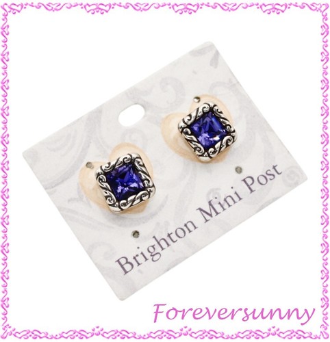 Brighton Regina Mini Purple Post Earrings - Picture 2 of 4