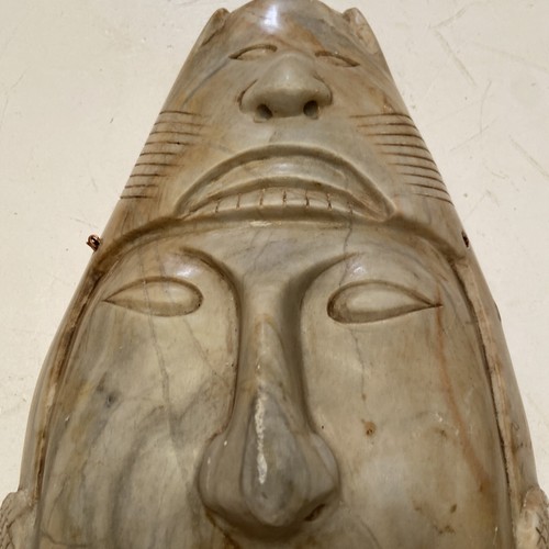 Mayan Mexican/Aztec Marble Stone Mask Heavy Quality Piece Nice - Picture 19 of 24