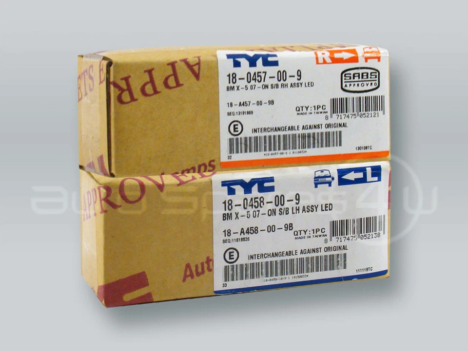 TYC LED Fender Side Marker Turn Signal Light PAIR fits 2007-2013 BMW X5 X6 - Image 3 of 3