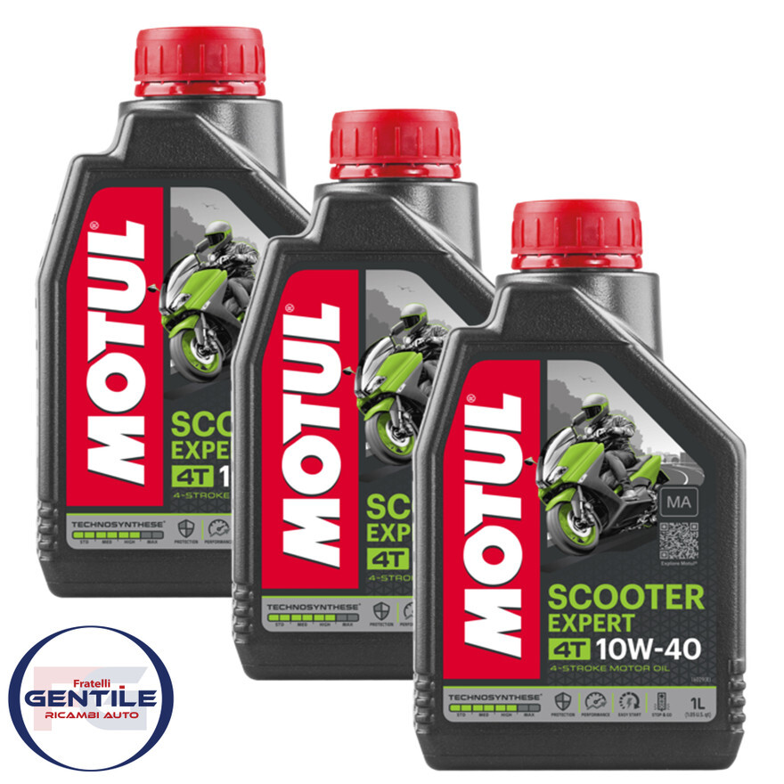 MOTUL 4T 10W-60 オイル 1L×3本セット Motul Scooter Expert 4T 10W-40 MA Engine Oil Technosynthese