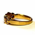 18k yellow gold .55ct diamond semi mount baguette engagement ring vintage womens — photo 4