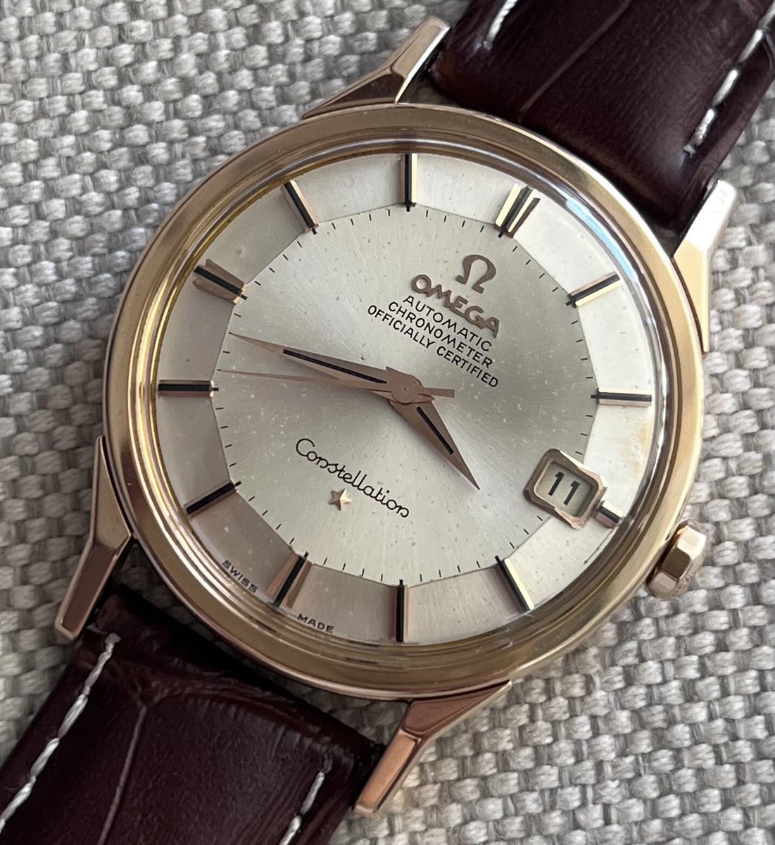 Omega constellation clearance pie pan 18k