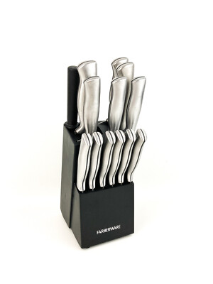 Farberware Platinum Stainless Steel 13 Piece Cutlery Knife Set W/Block