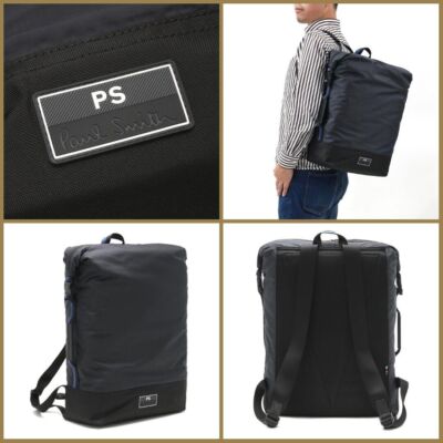 NEU MIT ETIKETT PAUL SMITH HERREN LUXUS ''CITY CYCLE'' MARINEBLAU WASSERABWEISEND RUCKSACK - UVP £375
