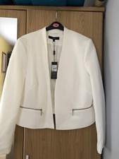 Bnwt - Star By Julien Macdonald Ivory Scuba Jacket - Size 18