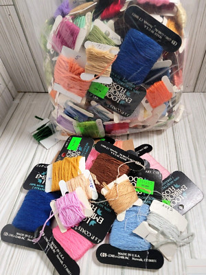 Embroidery Floss Thread Lot #2 DMC Skeins Multicolors Card Coats 100 plus