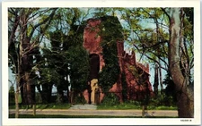 View of Church and Graveyard at Jamestown, Virginia Postcard c1931