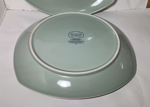 Dansk Classic Fjord 11" Dinner Plates Green Sage Set Of 2 - Picture 4 of 7