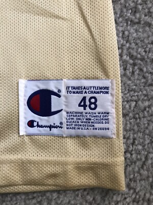 Champion Michael Jordan #23 Chicago Bulls Gold NBA Vintage Jersey