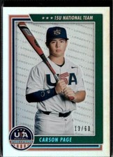 2022 Panini USA Stars & Stripes #81 Carson Page Base Longevity Blue#/60