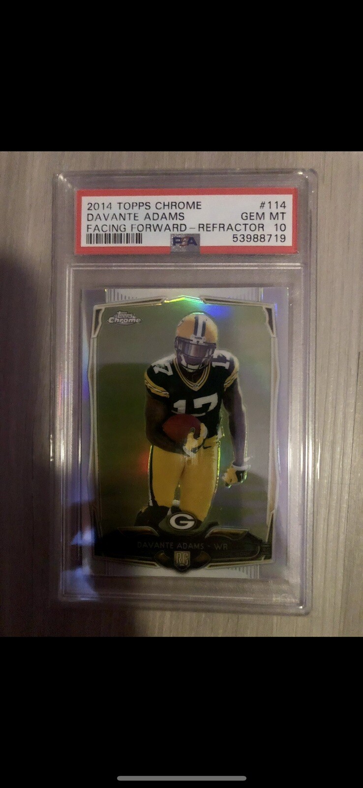 2014 Topps Chrome Davante Adams #114 Rookie Refractor PSA 10 Gem Mint RC
