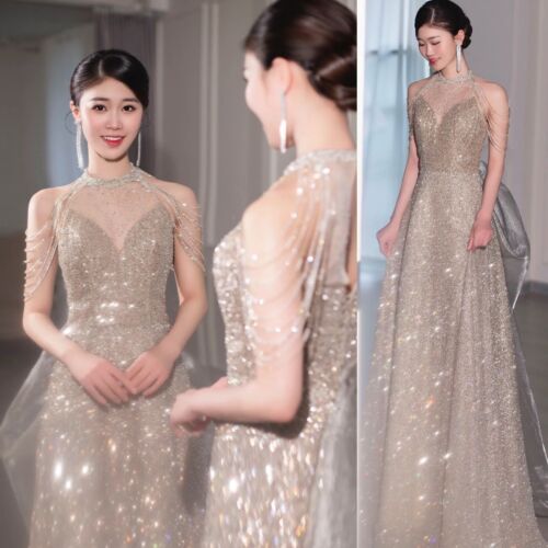 Noble Evening Formal Party Ball Gown Prom Bridesmaid Host Acting Dress