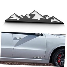 7 Inch Mountain Graphic Logo Badge Emblem, Snow Mountain Emblem for Black White