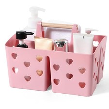 Portable Shower Caddy Plastic Shower Basket Organizer Divided Bathroom Caddy ...