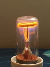 ANTIQUE RARE NEON LAMP, COLLECTOR'S ITEM, Bulb 230V, BASE E27