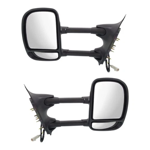 2Pc Power Mirror Set For 1999-2007 Ford F-250 Super Duty F-350 F-450 Towing