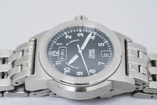 **NEAR MINT w/ Box** ORIS Big Crown 7501 Automatic Black Dial Day Date 35mm Mens 6